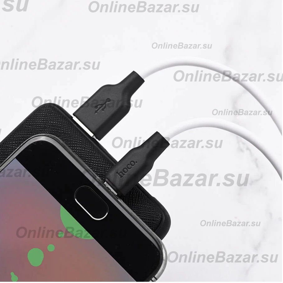 Кабель USB MicroUSB Hoco X21 Plus (1 метр) <белый> ― OnlineBazar.su
