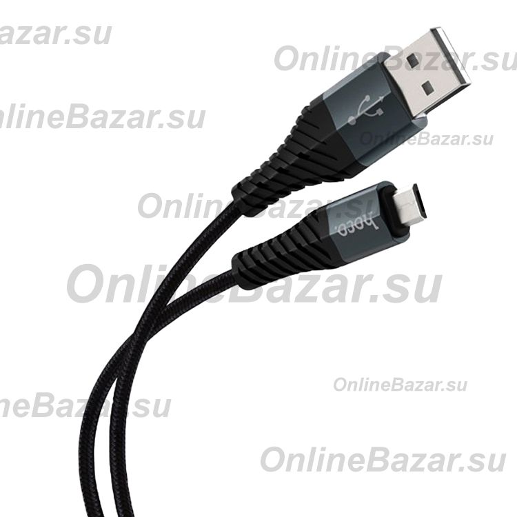 Кабель USB MicroUSB Hoco X38 (1 метр) <черный> ― OnlineBazar.su
