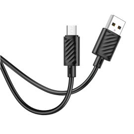Кабель USB MicroUSB Hoco X88 <черный>