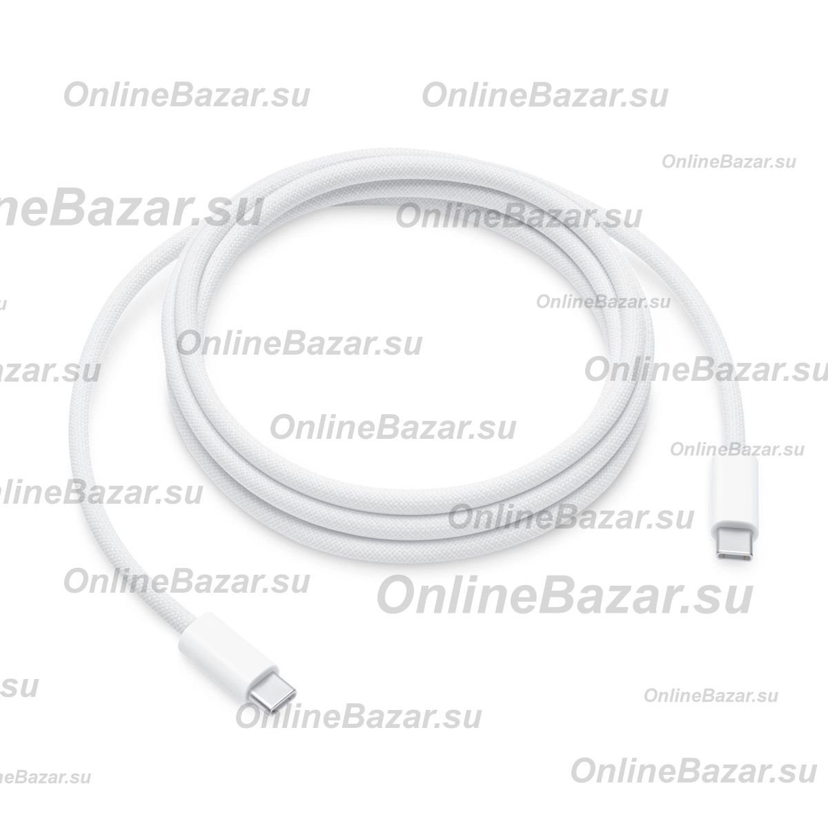 Кабель USB-C - Type-C для Apple iPhone 15, iPhone 16, MacBook (240W/PD/2 м) <белый> (оригинал) ― OnlineBazar.su