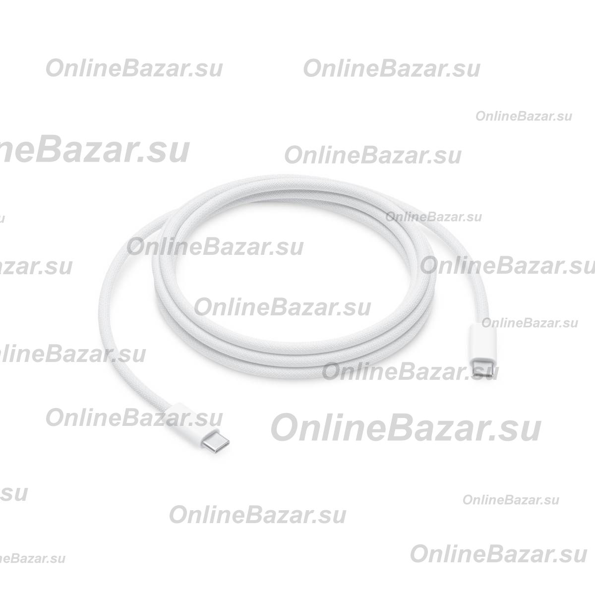 Кабель USB-C - Type-C для Apple iPhone 15 (PD/оплетка нейлон) <белый> ― OnlineBazar.su