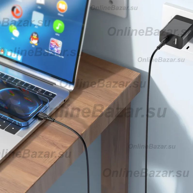 Кабель USB-C Apple iPhone Lightning Borofone BX51 (PD) <черный> ― OnlineBazar.su