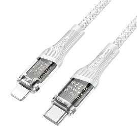 Кабель USB-C Apple iPhone Lightning Hoco U111 <серый>
