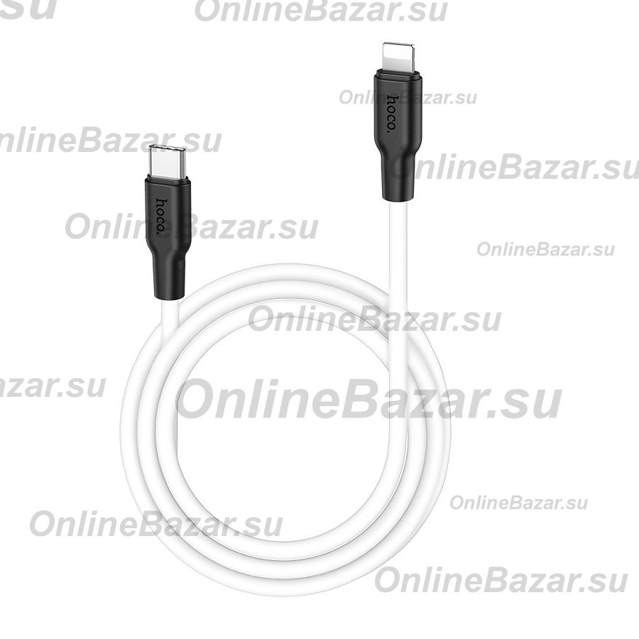 Кабель USB-C Apple iPhone Lightning Hoco X21 Plus (1 м) <белый> ― OnlineBazar.su