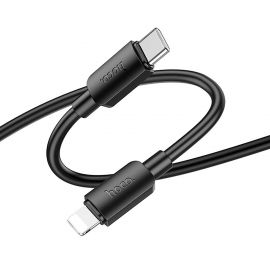 Кабель USB-C Apple iPhone Lightning Hoco X96 (2.4A/20W/PD/1 метр) <черный>