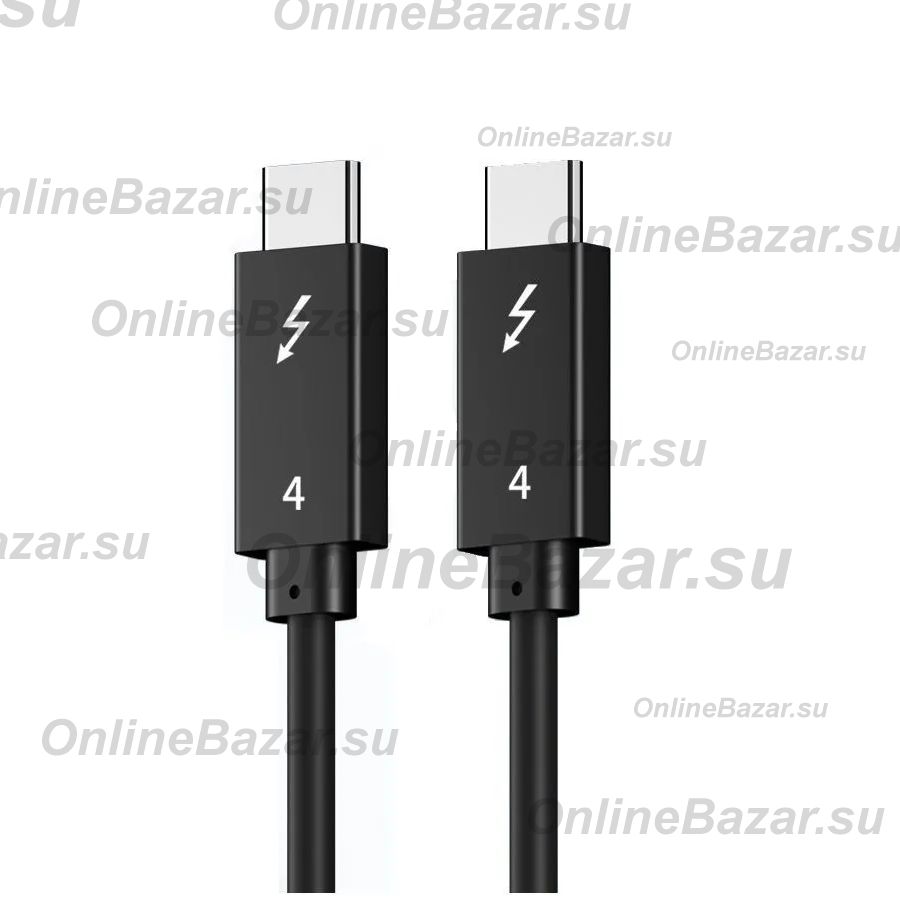 Кабель USB-C Type-C (100W/Thunderbolt 4/PD/2 метра) <черный> ― OnlineBazar.su