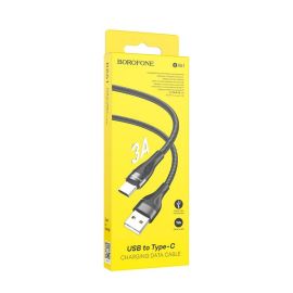 Кабель USB-C Type-C Borofone BX61 (PD) <черный>