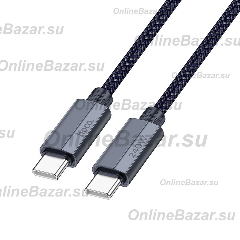 Кабель USB-C Type-C Hoco U134 (1.8 метра) <темно-синий> ― OnlineBazar.su