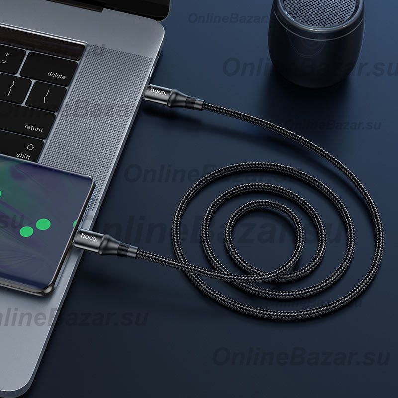 Кабель USB-C Type-C Hoco X50 (2 метра) <черный> ― OnlineBazar.su