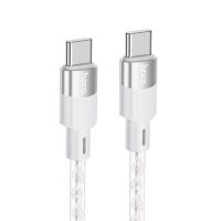 Кабель USB-C Type-C Hoco X99 (3A/60W/PD/прозрачный силикон/термостойкий) <серый> ― OnlineBazar.su