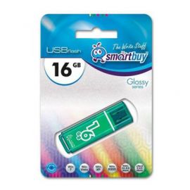 Карта памяти USB 16 Gb Smart Buy Glossy в блистере <зеленый>