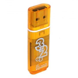 Карта памяти USB 32 Gb Smart Buy Glossy в блистере <оранжевый>