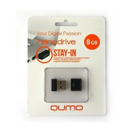 Карта памяти USB 8 Gb Qumo Nano в блистере <белый>