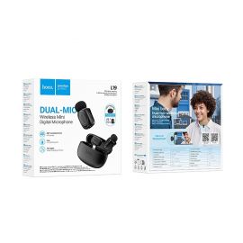 Микрофон петличный Hoco L19 для iPhone (USB-C) <черный>