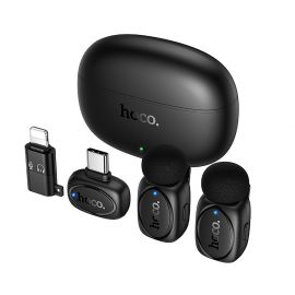 Микрофон петличный Hoco L19 для iPhone (USB-C) <черный>