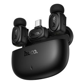 Микрофон петличный Hoco L19 для iPhone (USB-C) <черный>