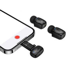 Микрофон петличный Hoco L19 для iPhone (USB-C) <черный>