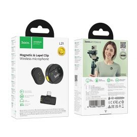 Микрофон петличный Hoco L21 (USB-C) <черный>