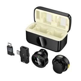 Микрофон петличный Hoco L22 для iPhone (USB-C) <черный>