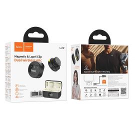 Микрофон петличный Hoco L22 для iPhone (USB-C) <черный>