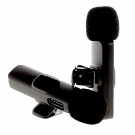 Микрофон петличный JBH K9 двойной (Lightning+USB-C) <черный>