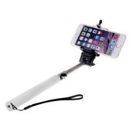 Монопод (палка) для селфи Classic 201 с зеркалом <белый>
