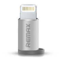 Переходник (адаптер) в порт iPhone Lightning для зарядки MicroUSB Remax RA-USB2 <серебристый> ― OnlineBazar.su