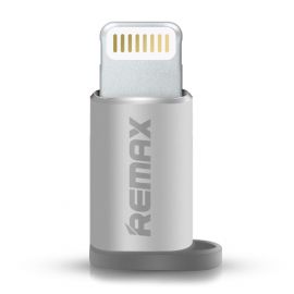 Переходник Apple iPhone Lightning для зарядки MicroUSB Remax RA-USB2 <серебро>