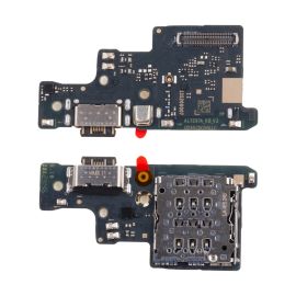 Плата нижняя для Xiaomi 24117RN760 на системный разъем, разъем Sim-карты и микрофон (оригинал)