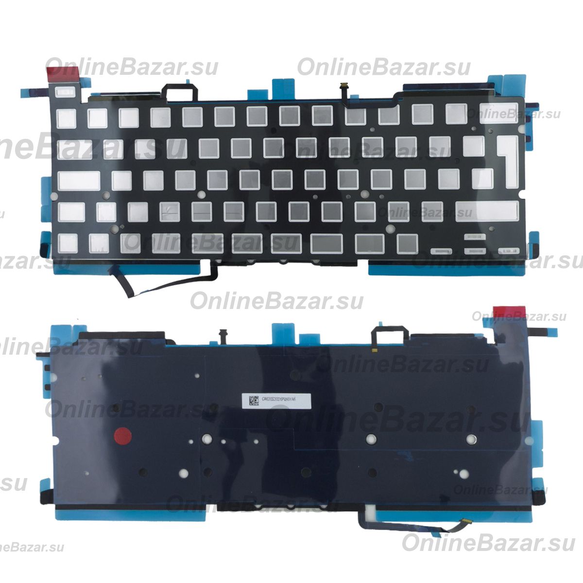 Подсветка клавиатуры для ноутбука Apple MacBook Pro 13 (A2289) (2020, Г-образный Enter RU) <черный> ― OnlineBazar.su