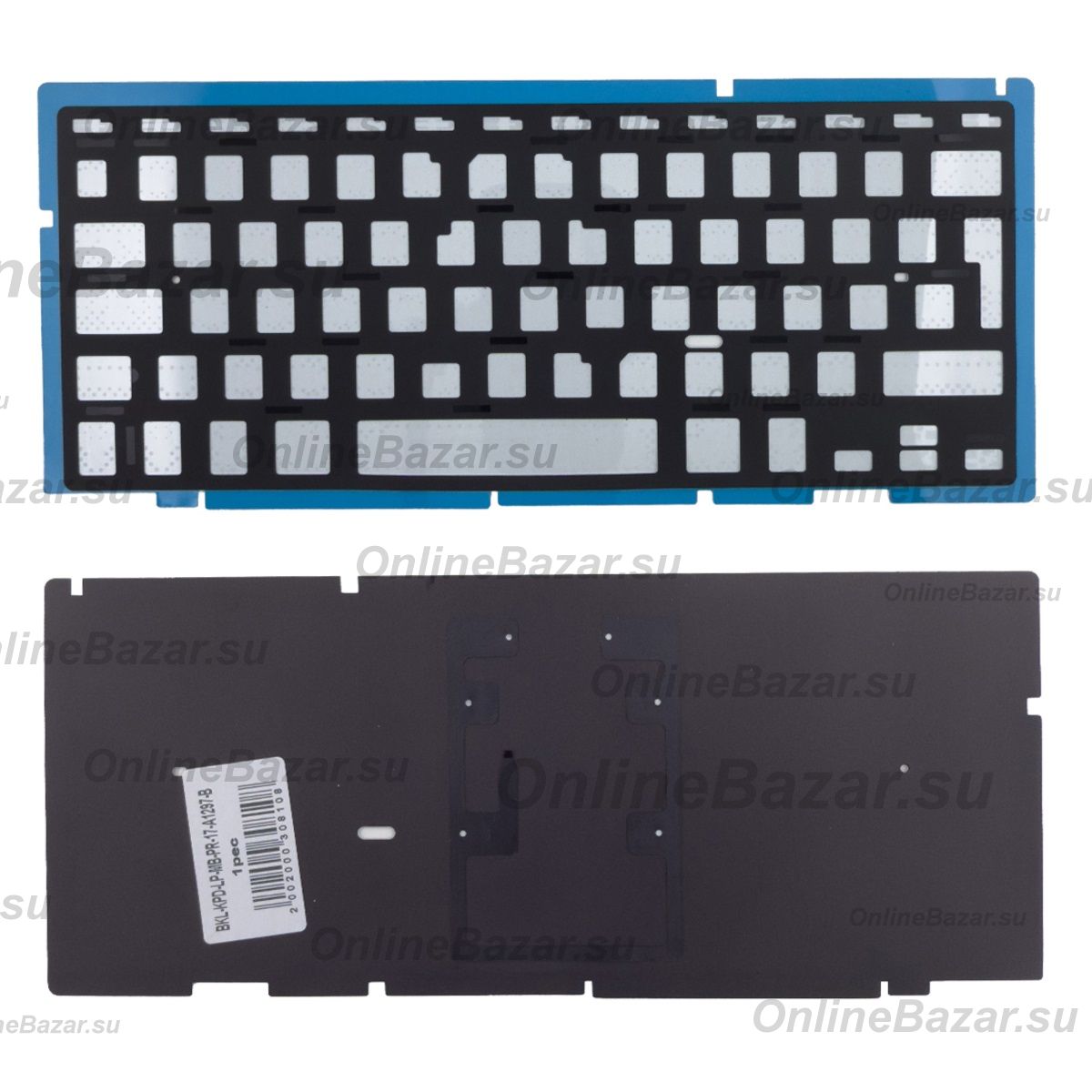 Подсветка клавиатуры для ноутбука Apple MacBook Pro 17 (A1297) (2009-2011, Г-образный Enter RU) <черный> ― OnlineBazar.su