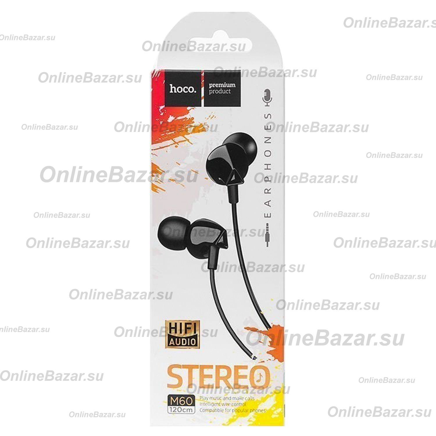 Гарнитура 3.5 Hoco M60 <черный> ― OnlineBazar.su