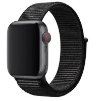 Ремешки для Apple Watch Series 5 (40 mm) спортивный на липучке <черный> ― OnlineBazar.su