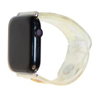 Ремешок для Apple Watch Series 7 (41 mm) силиконовый прозрачный (рис. 001) ― OnlineBazar.su