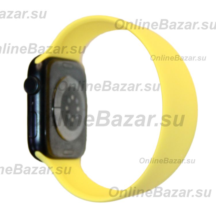 Ремешок для Apple Watch Series 3 (42 mm) Sport Band монобраслет силиконовый (размер L/180 мм) <канареечный> ― OnlineBazar.su