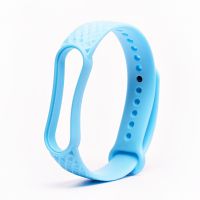 Ремешок для Xiaomi Mi Band 5 ребристый <голубой> ― OnlineBazar.su