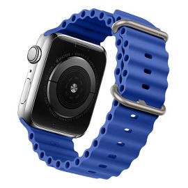 Ремешки для Apple Watch SE (40 mm) Ocean Band силиконовый <синий>