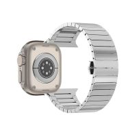 Ремешок для Apple Watch Series 6 (40 mm) металлический блочный на застежке <серебристый> ― OnlineBazar.su