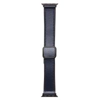 Ремешок для Apple Watch Series 7 (41 mm) Square buckle экокожа <темно-синий> ― OnlineBazar.su