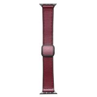 Ремешок для Apple Watch Series 7 (41 mm) Square buckle экокожа <бордовый> ― OnlineBazar.su