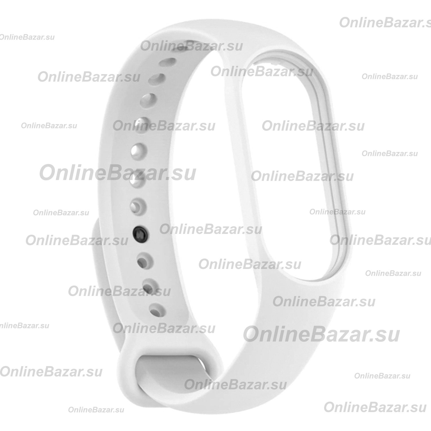 Ремешок для Xiaomi Mi Band 7 силиконовый <белый> ― OnlineBazar.su