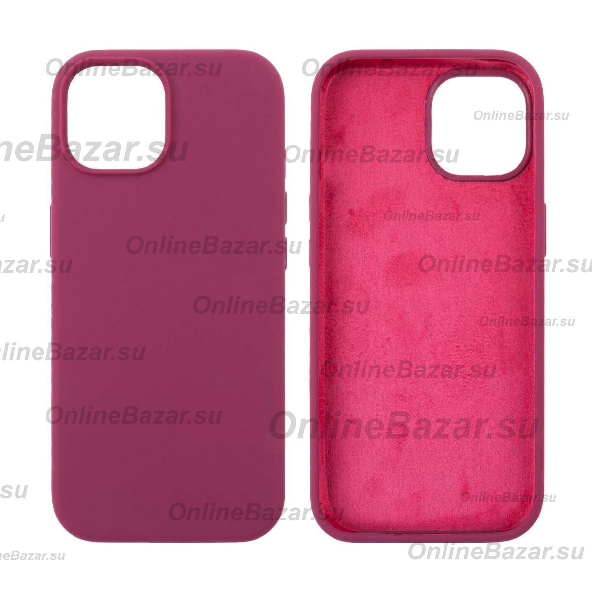 Чехол для Apple iPhone 15 PromiseMobile силиконовый Soft Touch <бордовый> ― OnlineBazar.su