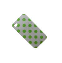 Чехол для Apple iPhone 4 силиконовый "Горошек" <бело-зеленый> ― OnlineBazar.su