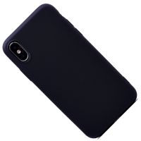 Чехол для Apple iPhone X силиконовый Soft Touch 2 <черный> ― OnlineBazar.su