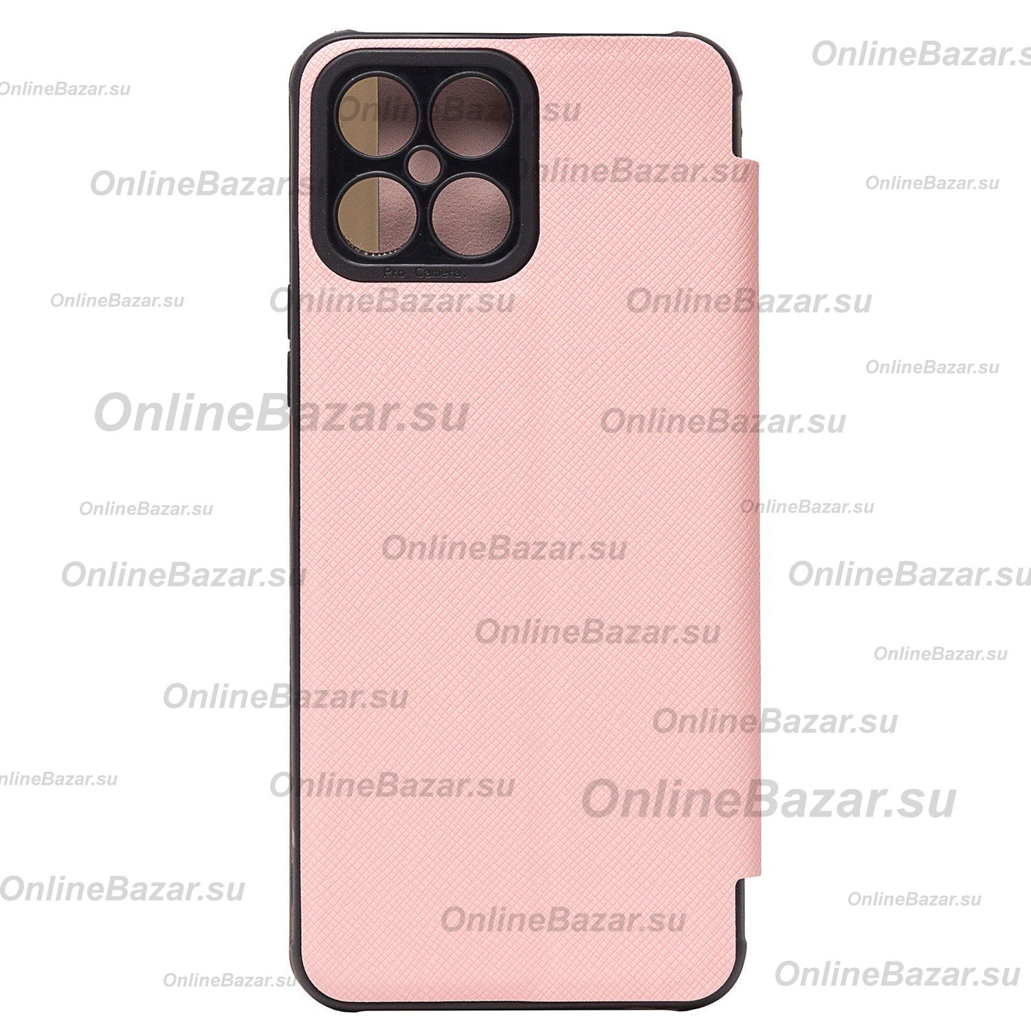 Чехол для Huawei Honor X8 флип боковой кожзам №4 <розовый> ― OnlineBazar.su