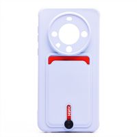 Чехол для Huawei Mate 60 Pro силиконовый с картхолдером №4 <светло-фиолетовый> ― OnlineBazar.su