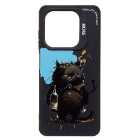Чехол для Tecno Spark 20C (BG7n) силиконовый (рис. 335/черный кот) <черный> ― OnlineBazar.su