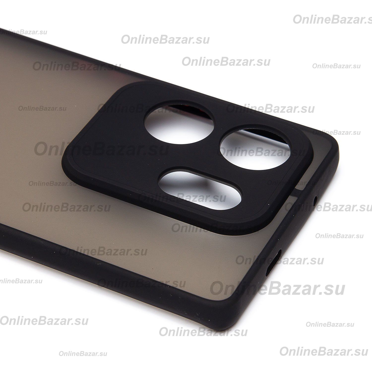 Чехол для Infinix Zero 30 (X6731B) пластиковый с окантовкой <черный> ― OnlineBazar.su
