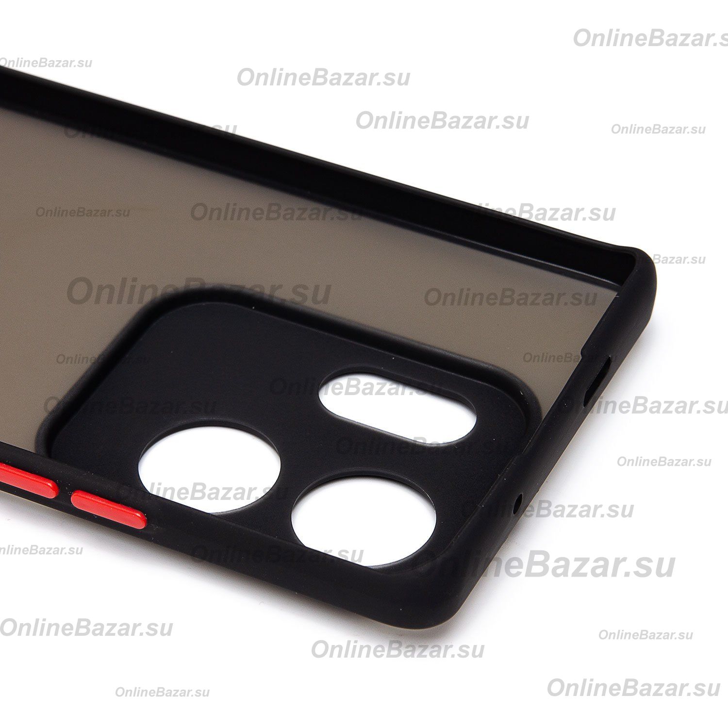 Чехол для Infinix Zero 30 (X6731B) пластиковый с окантовкой <черный> ― OnlineBazar.su