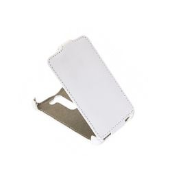 Чехол для Nokia 502 Asha Dual Sim флип кожзам №1 <белый>